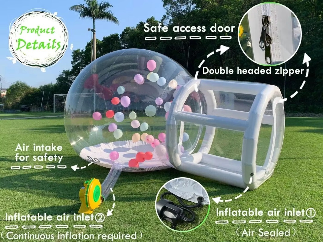 Outdoor Camping Rentals - Wysokiej jakości nadmuchiwany namiot-bąbel, przezroczysta kopuła-bąbel