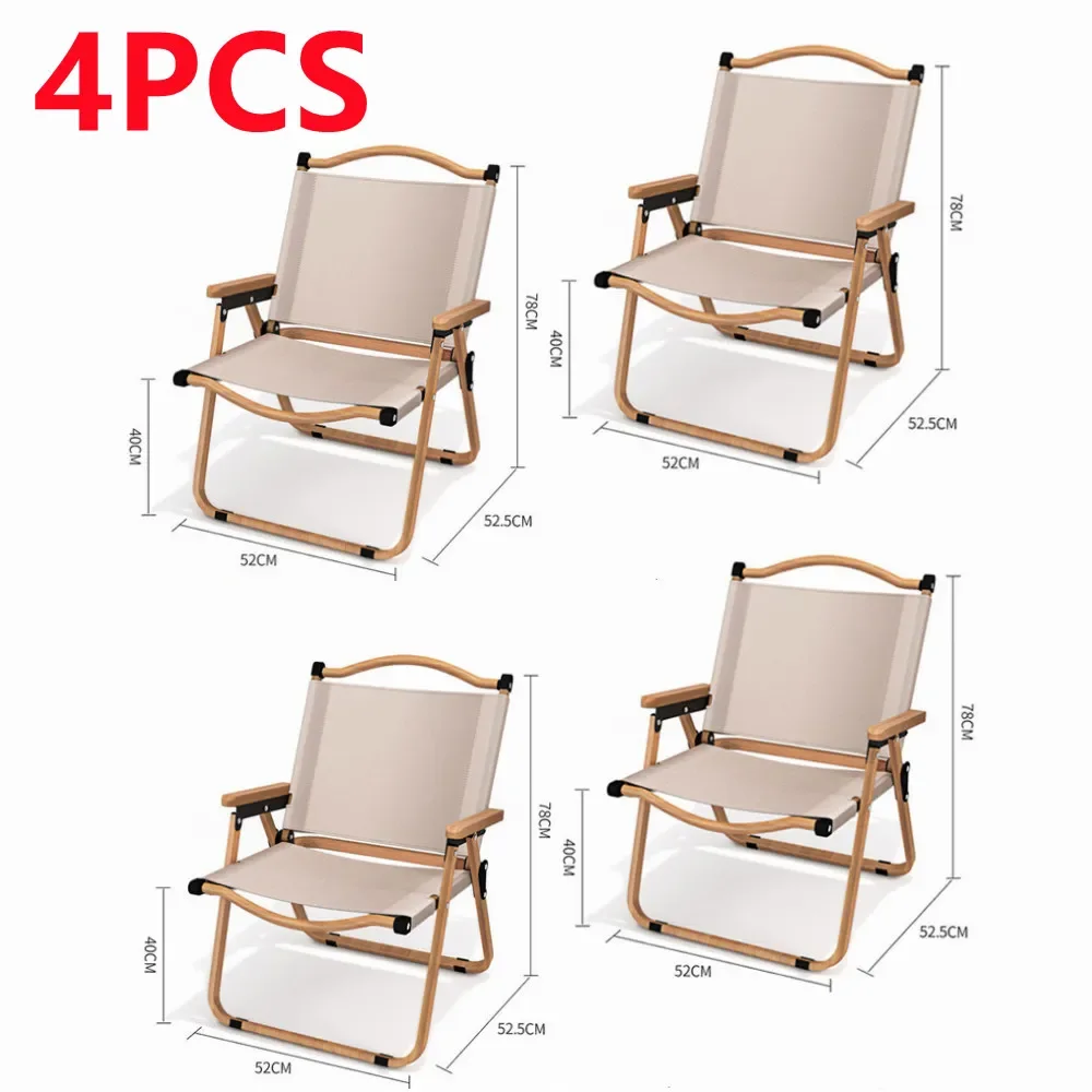 Outdoor Camping Loveseat - 4/2/1PCS-krzesło kempingowe khaki przenośne krzesło ogrodowe