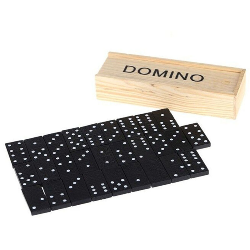 Outdoor Camping Games - 28 sztuk/zestaw Drewniane Domino Gra Planszowa