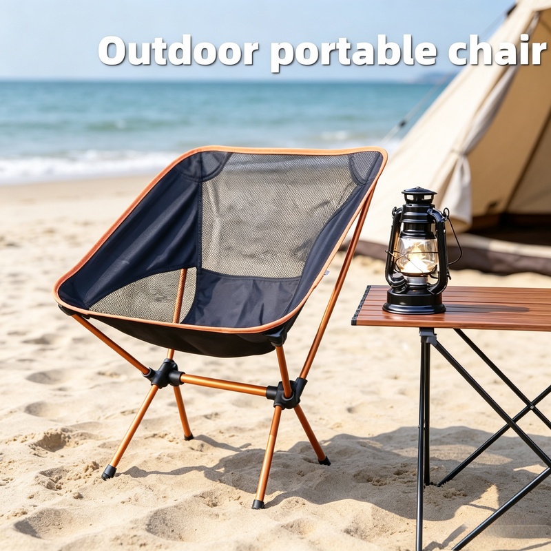 Outdoor Camping Items - Ultralekka Aluminiowa Krzesło Księżycowe Składane Przenośne