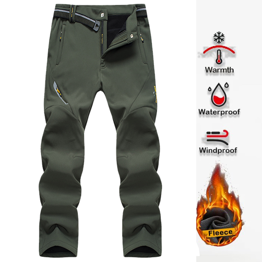 Outdoor Camping In Winter - Męskie spodnie turystyczne Softshell spodnie outdoorowe