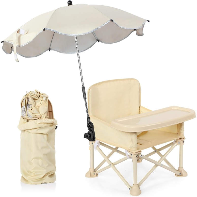Outdoor Camping Loveseat - Dziecięce krzesełko plażowe z parasolem, kieszenią
