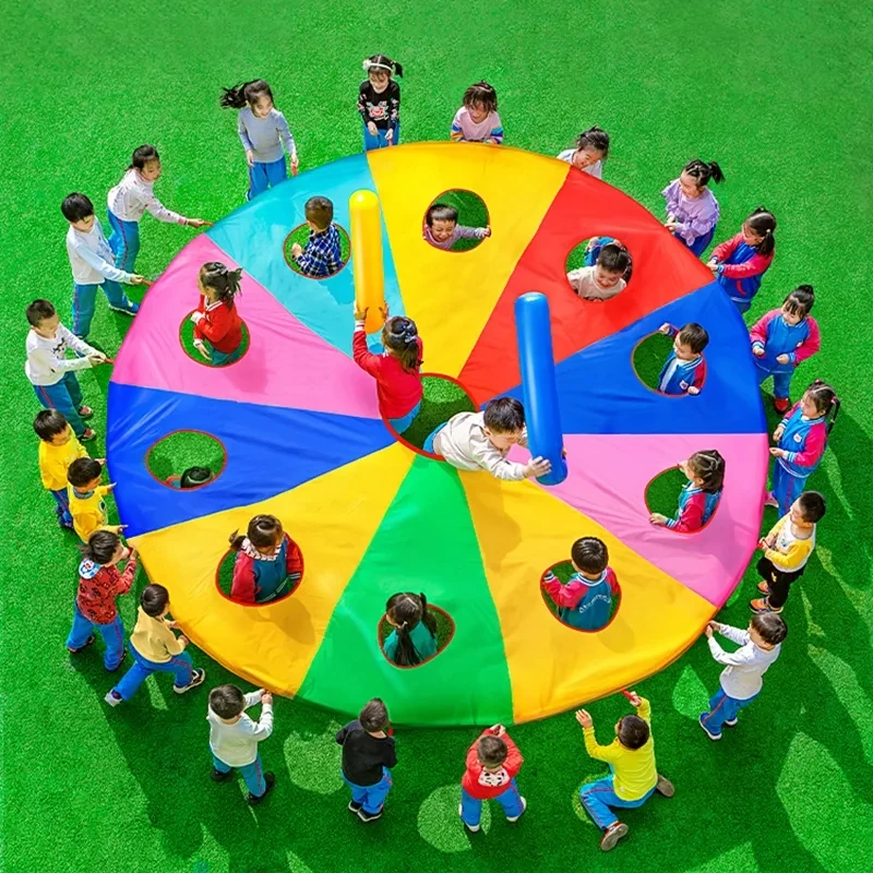 Outdoor Camping Games - Tęczowy Spadochron Gra w Łapanie Gophera