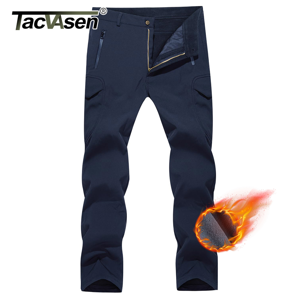 Outdoor Camping In Winter - TACVASEN Zimowe męskie spodnie robocze Softshell