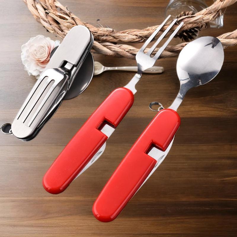 Camp Utensil Set - Składany zestaw naczyń kempingowych - wielofunkcyjny