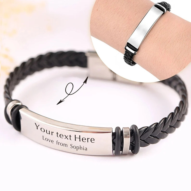 Paracord Bracelet - Nazwa własna Logo Dowolny tekst Grawerowana