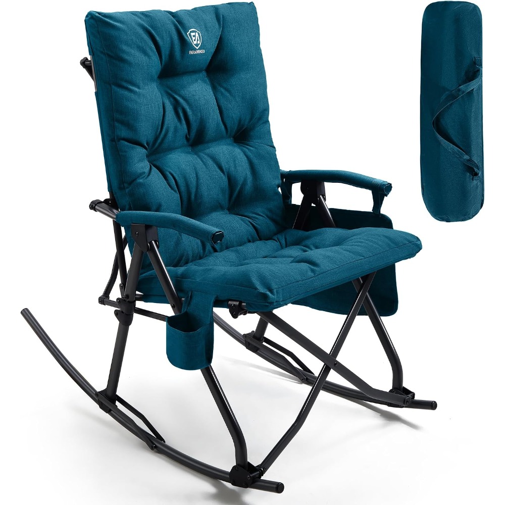 Outdoor Camping Rocker - Duże składane krzesło kempingowe z funkcją