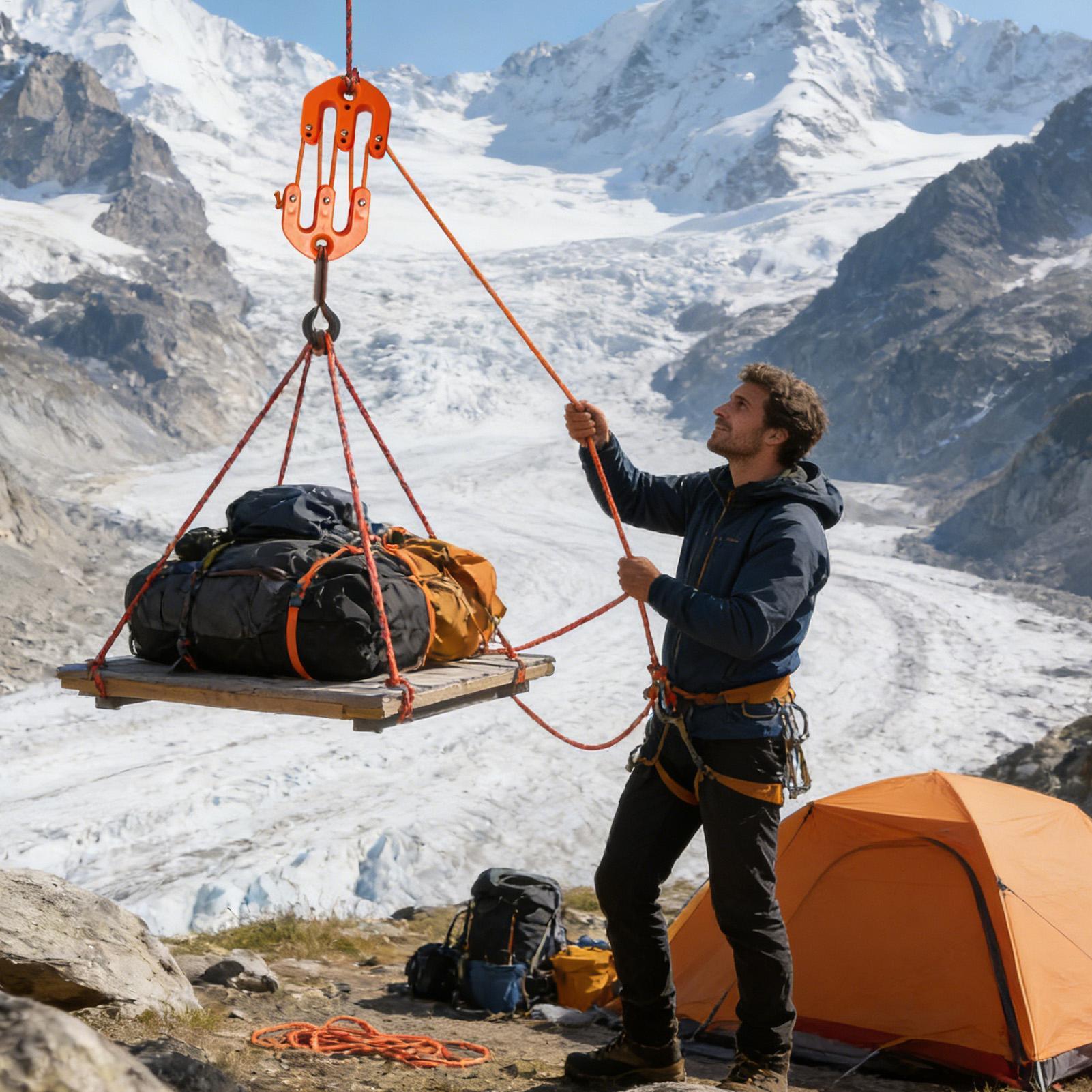 Outdoor Camping Games - Przenośny system podnoszenia na bloczki, stojak