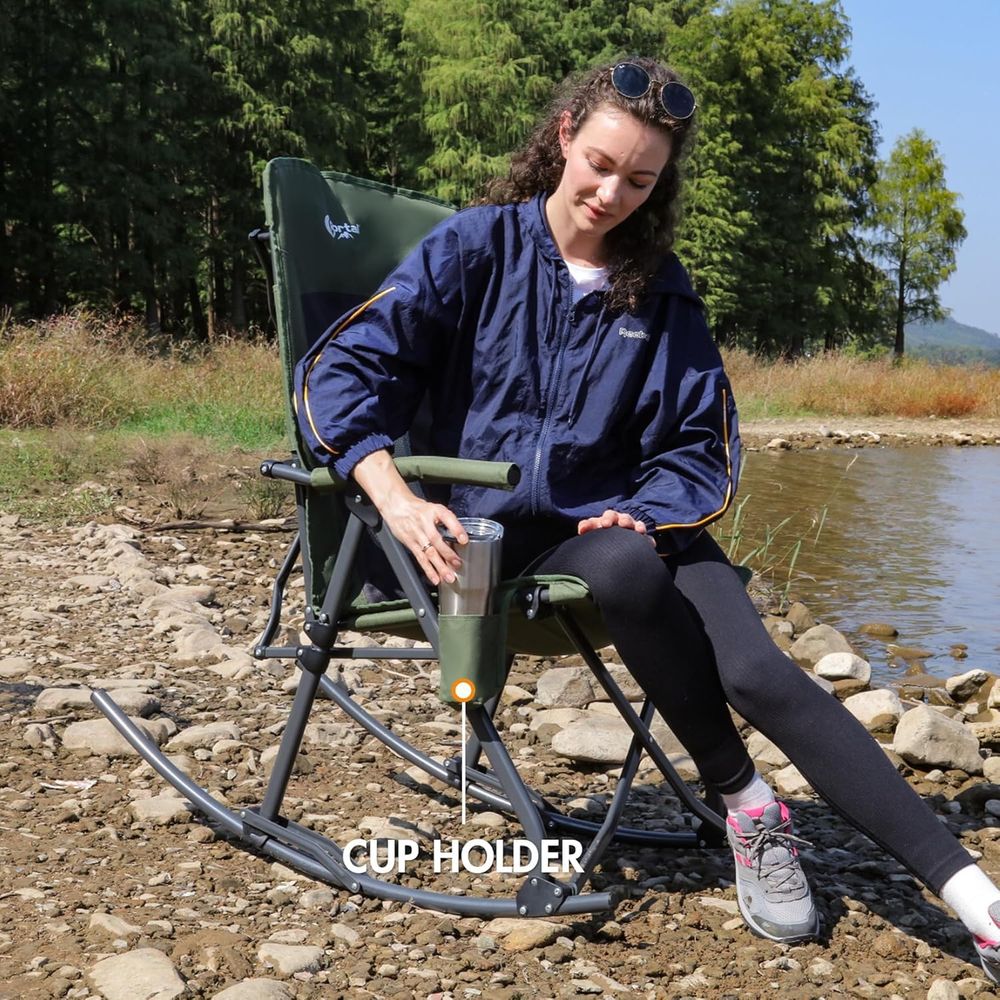 Duże, składane krzesło kemping – Outdoor Camping Rocker recenzja i cena