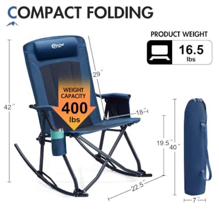 zz- Duże składane krzesło kemp – Outdoor Camping Rocker recenzja i cena