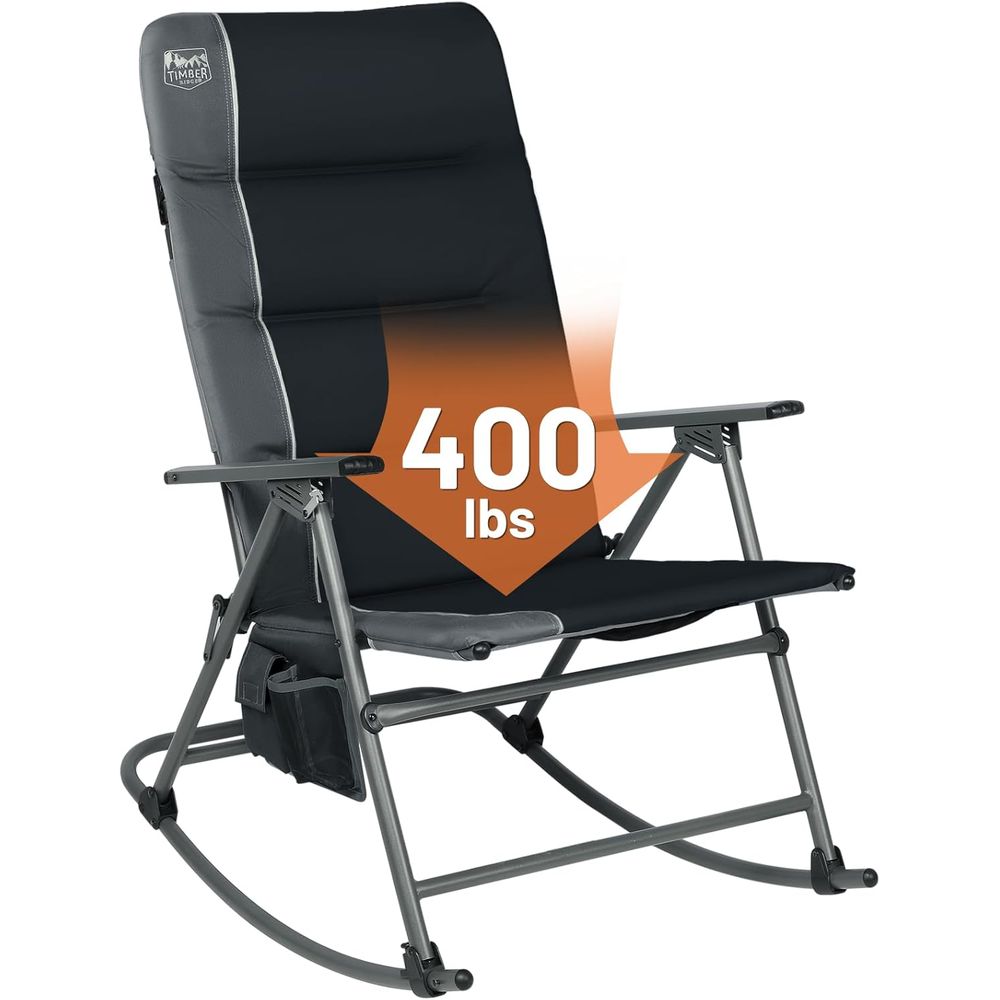 Duże, składane krzesło bujane  – Outdoor Camping Rocker recenzja i cena