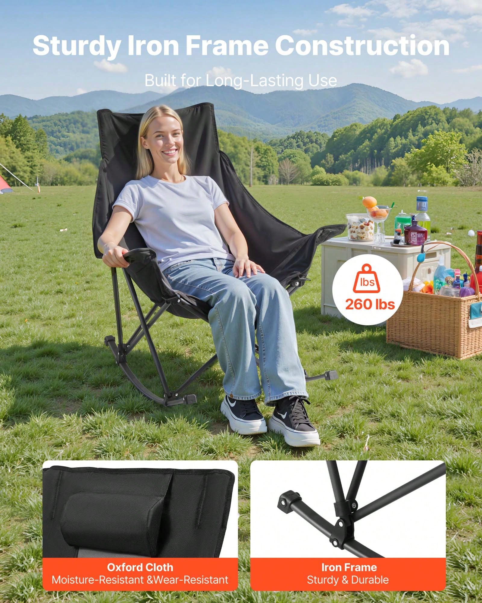 Krzesło Kempingowe z Funkcją B – Outdoor Camping Rocker recenzja i cena