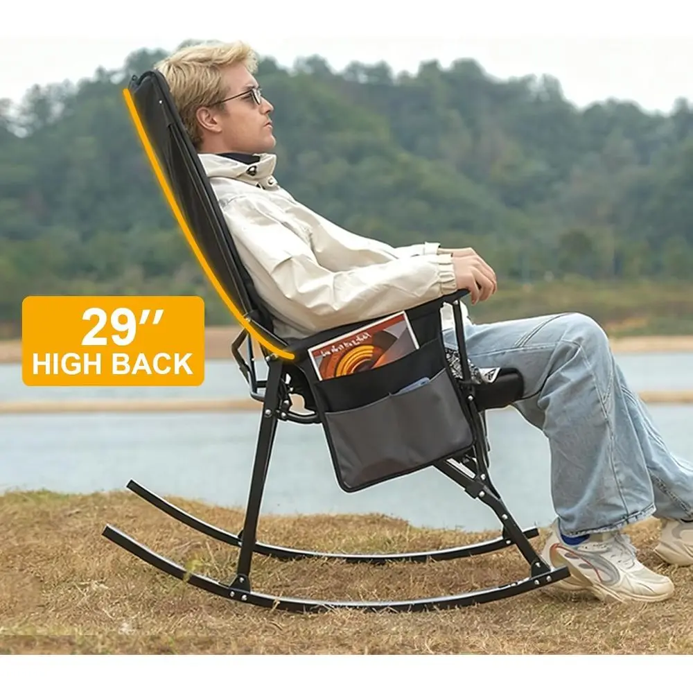 Przenośne krzesło bujane z wys – Outdoor Camping Rocker recenzja i cena