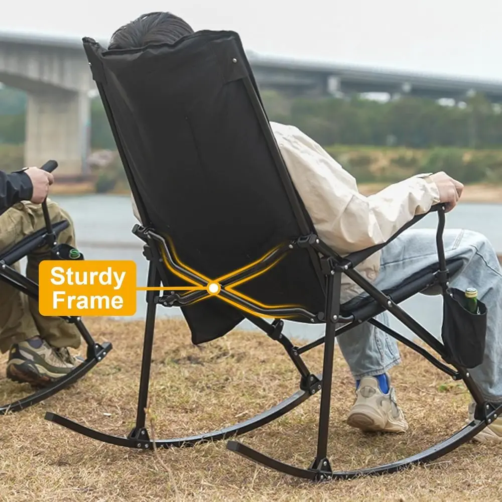 Przenośne krzesło bujane z wys – Outdoor Camping Rocker recenzja i cena