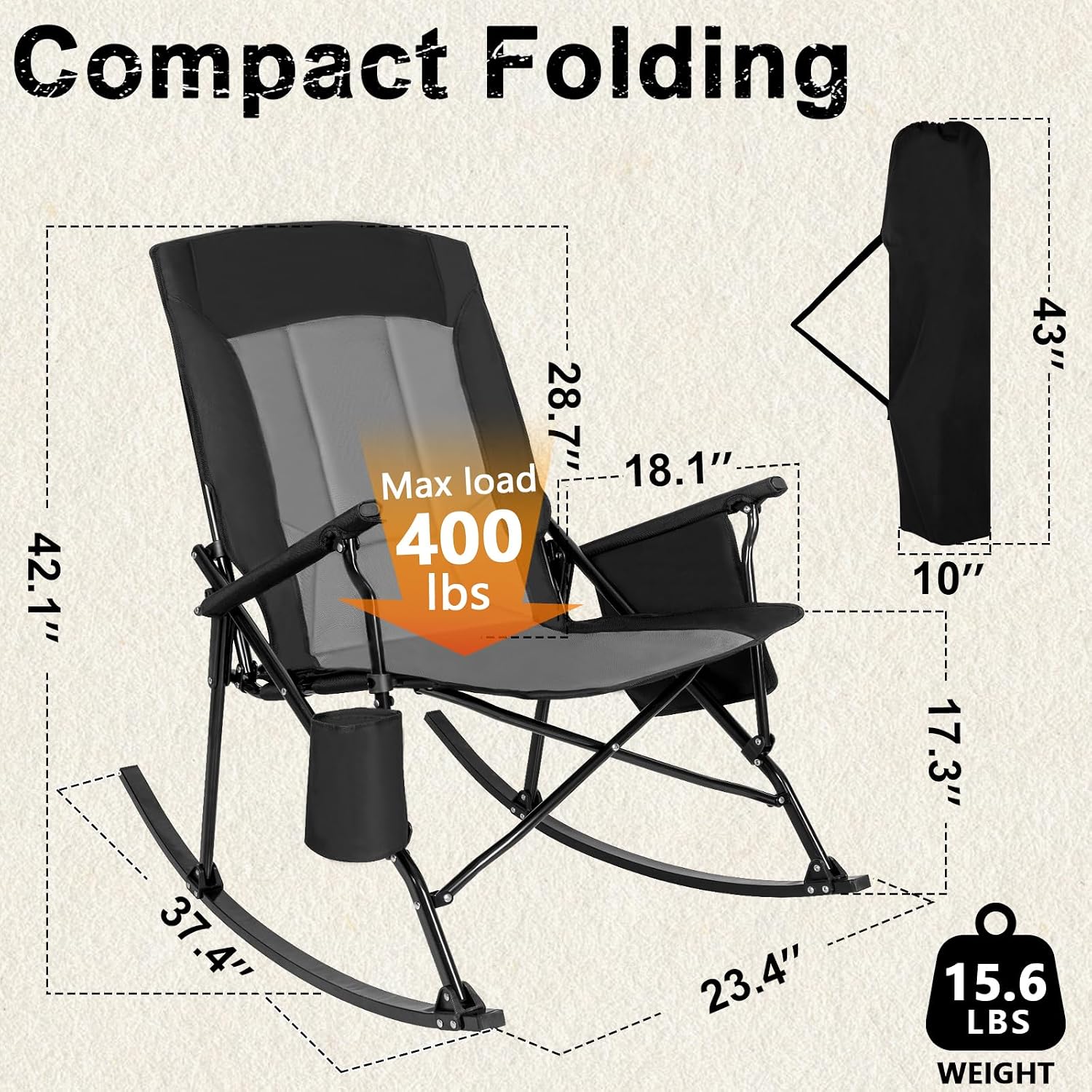 2 sztuki przenośnych foteli bu – Outdoor Camping Rocker recenzja i cena