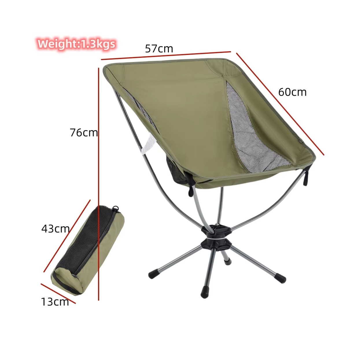 Lekkie, aluminiowe krzesło kem – Outdoor Camping Chairs recenzja i cena
